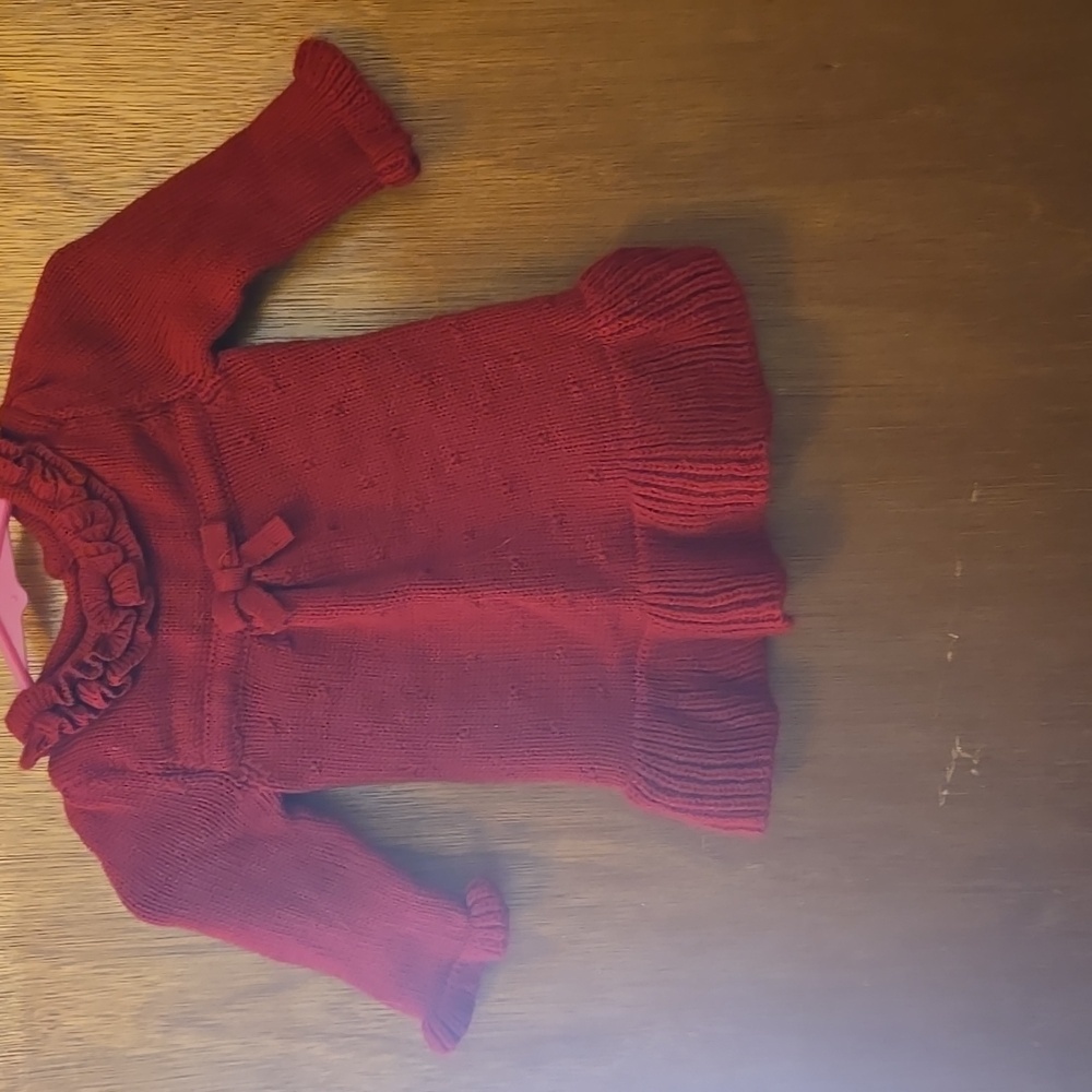 Baby 8 Red Knit infant Dress